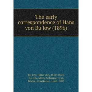   ?low, Marie Schanzer von, Bache, Constance, 1846 1903 BuÌ?low Books