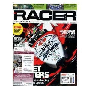 Dan Wheldon Autographed/Hand Signed Racer Magazine