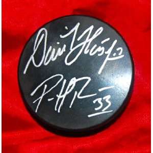 Dominik Hasek and Patrick Roy Hand Signed Autographed Ice Hockey Puck