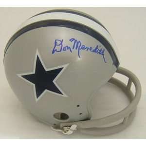  Signed Don Meredith Mini Helmet   Grey TB Sports 
