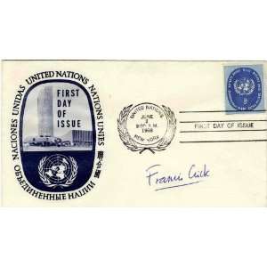 Francis Crick Deceased DNA Founder Signed Cover