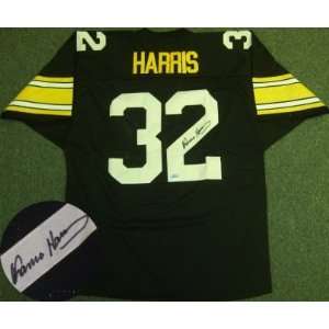Franco Harris Signed Pittsburgh Steelers Black Jersey