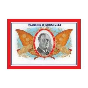  Franklin D Roosevelt Cigars 12x18 Giclee on canvas