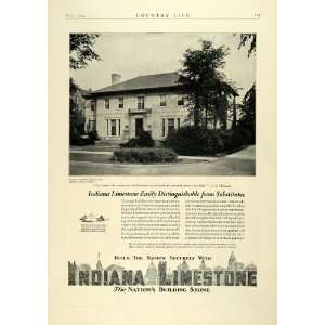  1924 Ad Indiana Limestone Fred Fisher Home Detroit George 