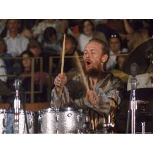  Drummer Ginger Baker of the Band Blind Faith in Concert at 