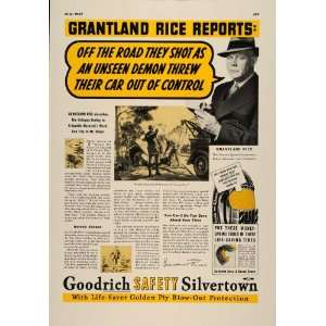   Silvertown Tires Grantland Rice   Original Print Ad