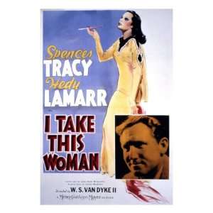 Take This Woman, Hedy Lamarr, Spencer Tracy, 1940 Premium Poster 