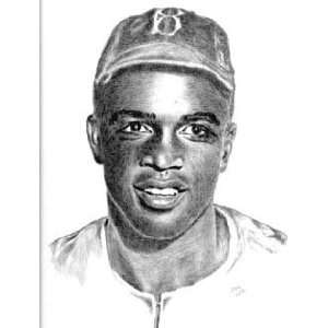 Jackie Robinson Brooklyn Dodgers Lithograph