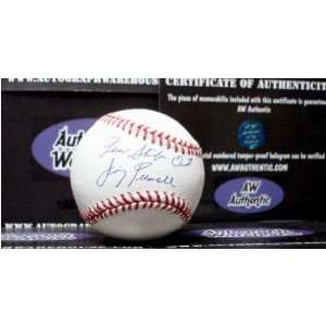Jimmy Piersall Autographed Baseball Inscribed Fear Strikes Out