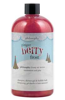 philosophy ginger berry frost shampoo, shower gel & bubble bath 