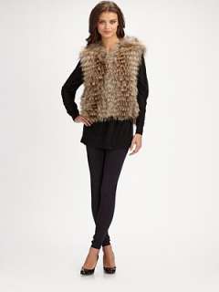 Adrienne Landau   Raccoon Fur Vest    