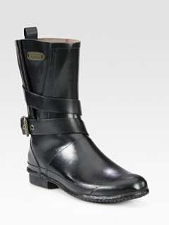 Burberry   Mid Calf Buckle Rain Boots
