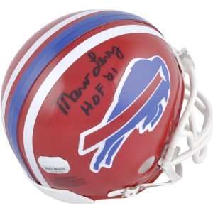 Marv Levy Buffalo Bills Autographed Throwback Mini Helmet with HOF 