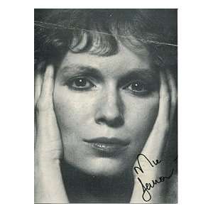 Mia Farrow Autographed/Signed Postcard 