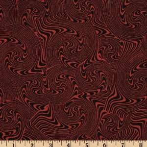  45 Wide Rock On Cosmic Swirl Red Fabric By The Yard 