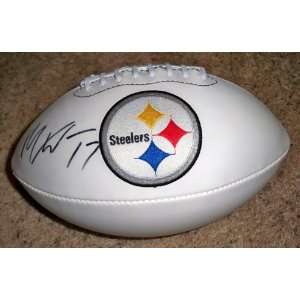 MIKE WALLACE SIGNED AUTO AUTOGRAPHED PITTSBURGH STEELERS LOGO FOOTBALL 