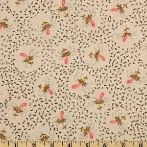  44 Wide Mollys Meadow Wind Natural Fabric By The Yard 