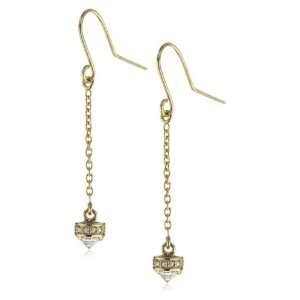 Nicky Hilton Sterling Silver With 18k Gold Wash Earrings And Cubic 