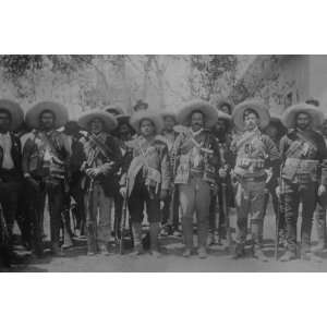 Pancho Villa & staff 20X30 Poster Paper