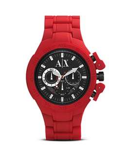 Armani Exchange Red Silicone Sport Ranger Watch, 50mm  