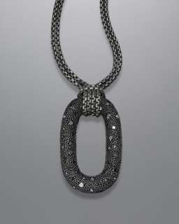 Two Row Pave Black Diamond Midnight Melange Necklace