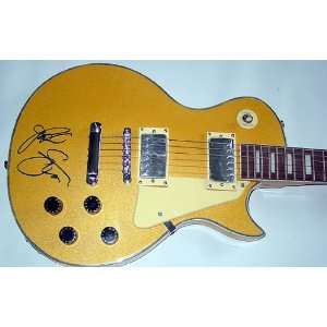 Paul Simon Autographed Signed Gold Sparkle Guitar PSA/DNA&Video