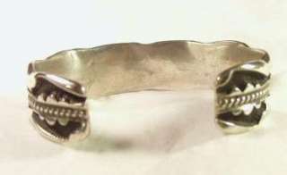 Sterling Silver Cuff Bracelet By Emerson Bill Navajo Native American 