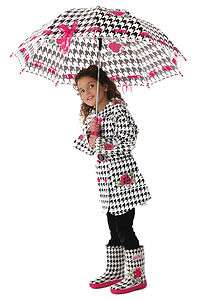   MADONNA INSPIRED from ENGLISH ROSES BOOK HOUNDSTOOTH RAIN COAT NWT