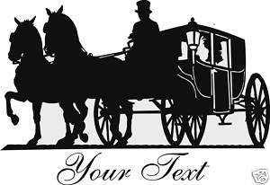 Personalized Horse Buggy Equestrian Trailer Decal Sign  