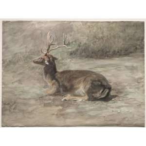 Hand Made Oil Reproduction   Rosa Bonheur   24 x 18 inches   Recumbent 