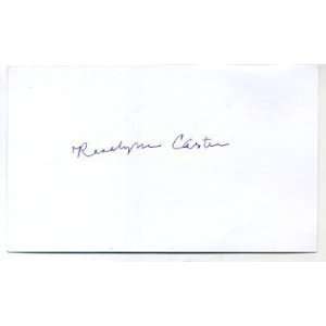  Rosalynn Carter US First Lady Signed Autograph JSA 