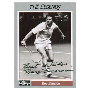  Tennis Express Roy Emerson Signed Legends Card Sports 