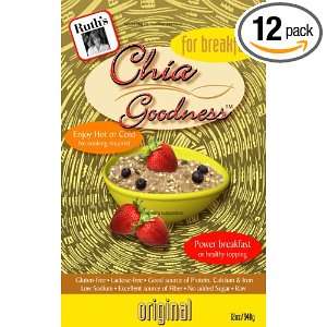 Ruths Hemp Foods Chia Goodness, Original, for Breakfast, 12 Ounce 