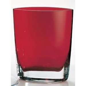  Samantha 8 Inch High, 7 Inch Wide Polish Deep Red Glass 