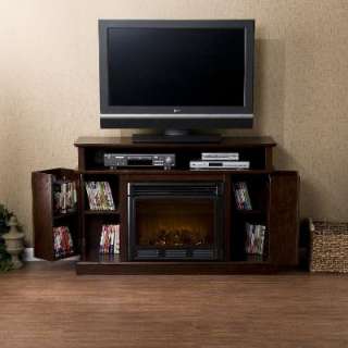 Tuscan Media Console TV Cabinet w/ Electric Fireplace  