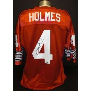 Santonio Holmes Autographed/Hand Signed Red Custom Jersey ~ Ohio State 