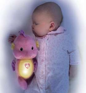 Fisher Price Soothe & Glow Seahorse Baby Crib Plush Toy PINK (glow 