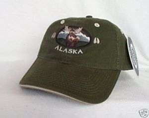 ALASKA* Fishing Hunting Moose Baseball Ball cap hat  