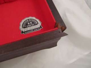 Vintage Wood Silverware Flatware Storage Chest Box 46 with Drawer 