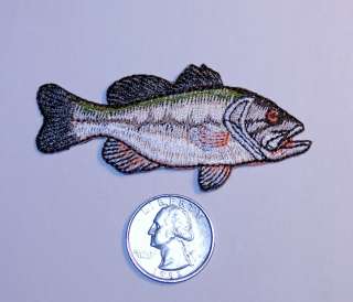 Largemouth Bass fish Embroidered fishing patch applique  