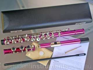 CIBAILI Pink and Silver Quality Student C FLUTE   NEW  