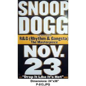 SNOOP DOGG Rythm & Gangsta 24x36 Poster