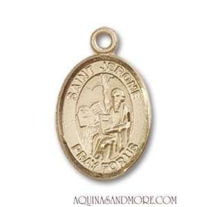 St. Jerome Small 14kt Gold Medal