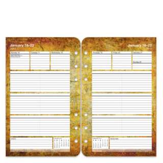 FranklinCovey Compact Textures Ring bound Weekly Planner Refill   Jan 
