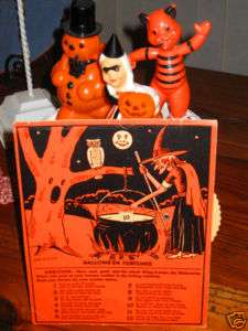 Vintage HALLOWEEN FORTUNES Game Witch OWL Moon U.S.A.  