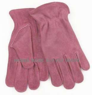 Kinco Womens PINK Leather Work Garden Gloves S M L  
