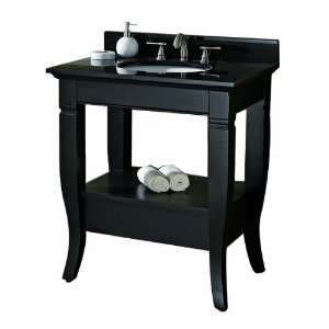   Milano VS30 BK UM 30 Inch Vanity Set and Undermount Sink, Black