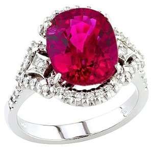   Pink rubellite and white diamond gold ring. Vanna Weinberg Jewelry