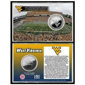 West Virginia Mountaineers Mountaineer Field Silver Coin Card  