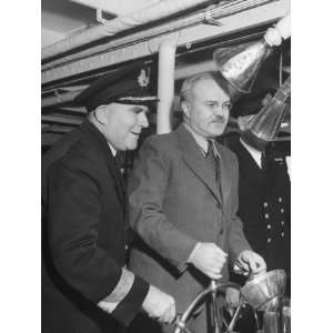  Vyacheslav M. Molotov and Captain James Besset Standing at 